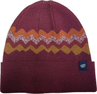 United By Blue The Merino Wool Mountain Scape Knit Beanie in Burgundy at Nordstrom
