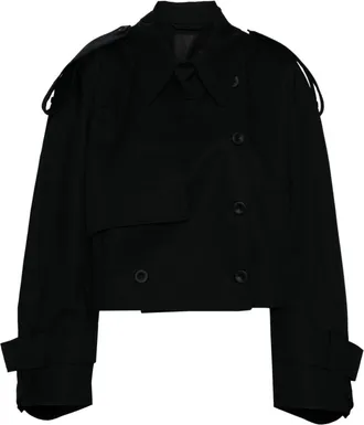JNBY single breasted coats - women - Cotton - M - Black