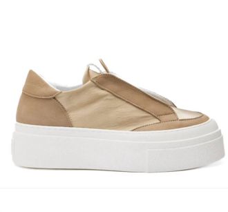 And&igrave;a Fora Womens Satin Nubuck Sneaker In Taupe