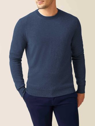Luca Faloni Atlantic Blue Cashmere (2-Ply) Crew Neck