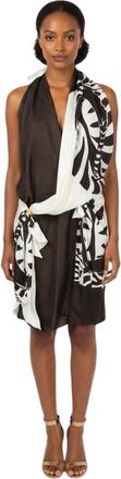 Bottega Veneta Brown Printed Halter Neck Dress
