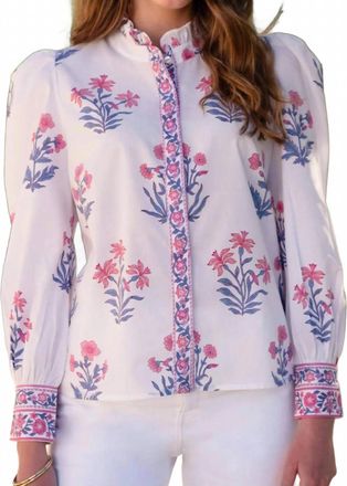 PINK CITY PRINTS Primrose Blouse In Jaipur Buta