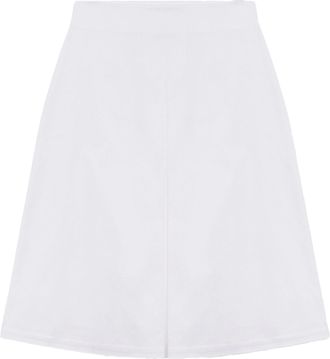 Alpha Studio White Poplin Skirt