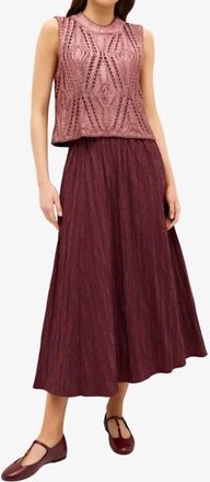 Marie Oliver Sasha Midi Skirt In Merlot