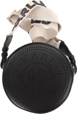Karl Lagerfeld Circle Round Crossbody Tas - Dames - Schoudertassen - Zwart - ONE Size - Leer - Tassen