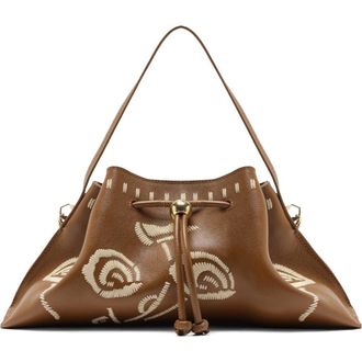 Arezzo Medium Alba Leather Shoulder Bag in Soul Natural at Nordstrom