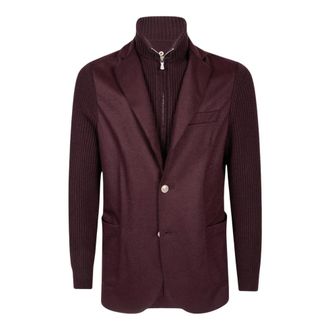 Eleventy Heren, Jassen, Rood, Maat: M Wol