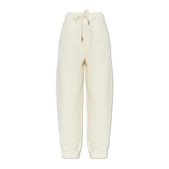 Ami Rechte broek sweatpants - Dames - Broeken - Beige - Maat: S Katoen