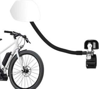 OEM 1 Accesorio Para Bicicleta 2 En 1 De Montaje Izquierdo Con Espejo Retrovisor Y Timbre De Bicicleta De Lat&oacute;n Transparente