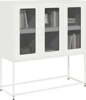 vidaXL Credenza Bianca 100,5x39x107 cm in Acciaio Laminato a Freddo - Vidaxl