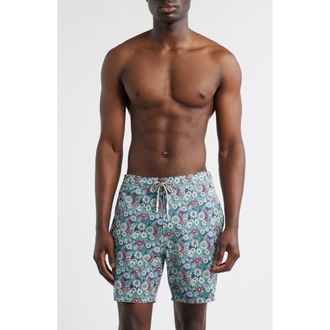 Johnnie-O Ponderosa Swim Trunks in Black at Nordstrom, Size Xx-Large