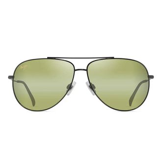 Maui Jim Sunglasses Hauoli Xl Ht674 17 A Black/Green Unisex Polarized