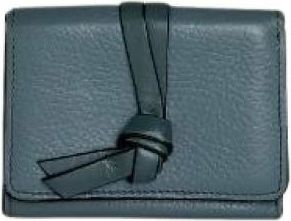 Chlo&eacute; Pre-owned Wallets, female, Blue, Size: ONE SIZE Pre-owned Grained Leather Compact Wallet