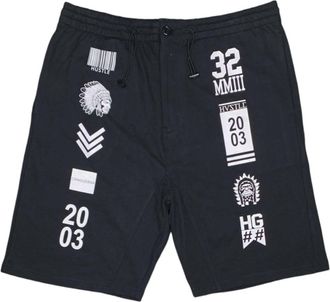 Hustle Gang Mens Graphic Short In Black