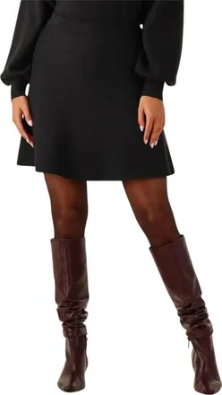 Moss Copenhagen Rokken, Dames, Zwart, M/L, Zwarte Minirok voor Stijlvolle Winter