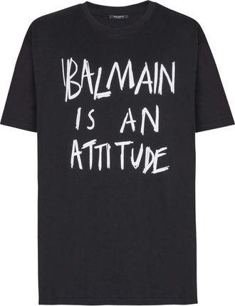 Balmain T Shirt Nero-Uomo