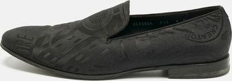 Ferragamo Black Jacquard And Satin Smoking Slippers