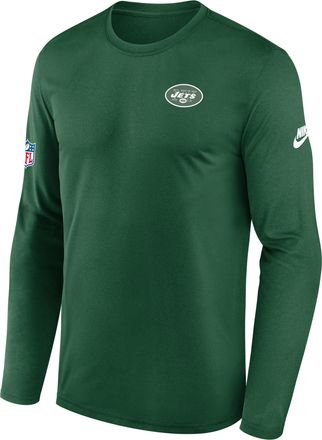 Nike New York Jets Alt Legend Small Logo Nike Mens Dri-FIT NFL Long-Sleeve T-Shirt in Green | 02TJ3PCQ9Z-UE8