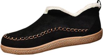 Generic Ladies Ankle Boots Casual Cosy Snow Boots Solid Color Comfortable Flat Heel Faux Fur Lined Classic Slip On Warm Winter Boots Non-Slip Walking Shoes