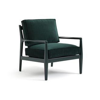 AM.PM Fluwelen fauteuil met gelakt frame, Dilma