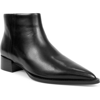 Aerosoles Montana Bootie in Black Leather at Nordstrom, Size 9.5