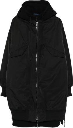 Yohji Yamamoto Parka con cappuccio - Nero