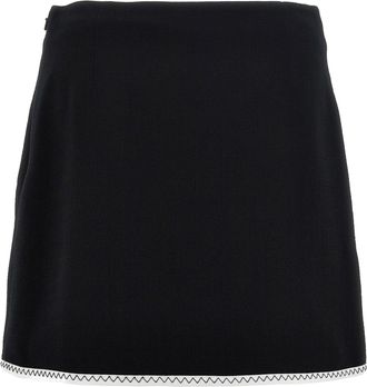 Moschino Heart Button Skirt - Black
