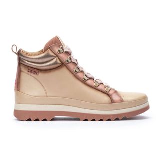 Pikolinos Off White Dameslaars - Vigo - Dames - Veterlaarzen - Beige - 36 EU - Schoenen