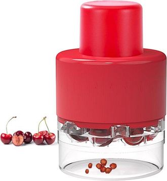OEM Strumento Per Snocciolare - 7 In 1 - Utilizzabile Per Preparare Marmellate E Dessert - Portatile E Resistente - Rosso Vino