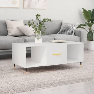 vidaXL Coffee Table White 102x50x40 cm Engineered Wood vidaXL