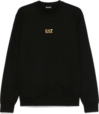 Emporio Armani Felpa con stampa logo - Nero