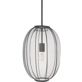 Beliani Beliani - Modern Design Pendant Lamp Ceiling Light Synthetic Nylon Shade Black Padamo