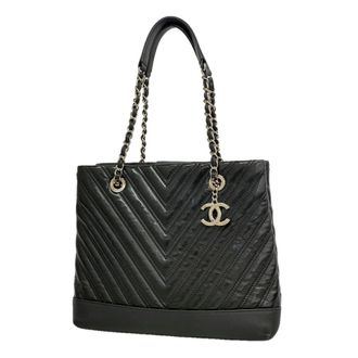 Chanel Black Patent Leather Tote Bag (Pre-Owned)