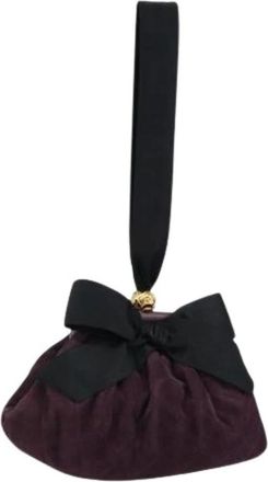 Chanel Pre-owned Clutches, female, Purple, Size: ONE SIZE Pre-owned Suede Clutch