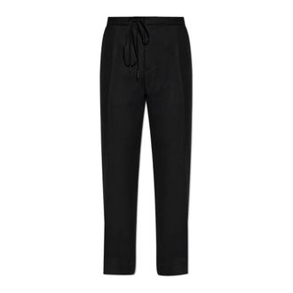 Maison Margiela Pantaloni in Lana Plissettati - - Trousers - Uomo - Nero - L