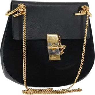 Chlo&eacute; Pre-owned Cross Body Bags, female, Black, Size: ONE SIZE Pre-owned Leather Crossbody Bag