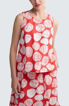 Luukaa D'Celli Orla Printed A-Line Top in Mandarin Print at Nordstrom, Size 18