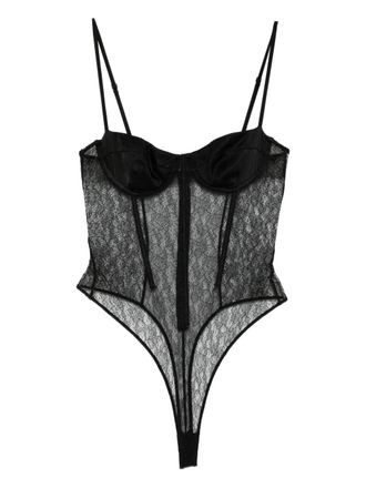 Kiki De Montparnasse Petite Fleur bodysuit - Black