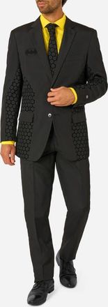 OppoSuits The Batman Slim Fit Two-Piece Suit & Tie Set in Black at Nordstrom, Size 44Regular