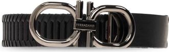Ferragamo Verstelbare Gancini Riem - Heren - Riemen - Zwart - 90 CM - Leer - Accessoires