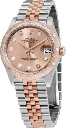 Rolex DateJust 31 Rose Dial Automatic Ladies Steel and 18kt Everose Gold Jubilee Watch 278341PDJ