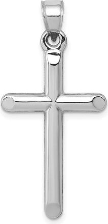 Diamond2Deal 14k White Gold Hollow Cross Pendant