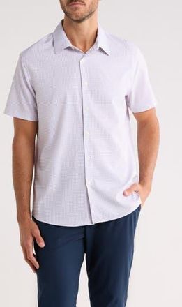 DKNY Jackson Short Sleeve Button-Up Shirt in Pink Bud at Nordstrom Rack, Size X-Large