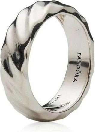 Pandora Golvende Brede Band Ring - Dames - Ringen - Grijs - 52 MM - Accessoires