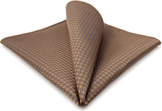 Shlax & Wing Pocket Squares for Men Houndstooth Khaki Rose Beige Grey 12×12