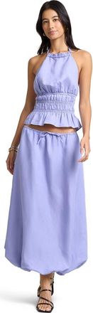 Onia Air Linen Bubble Maxi Skirt in Periwinkle at Nordstrom, Size Medium