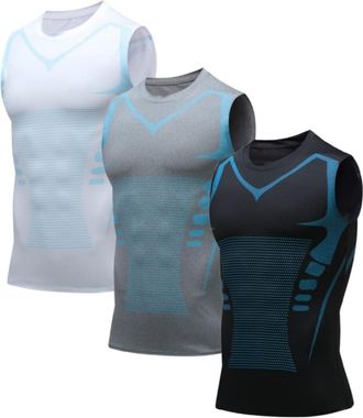 Generic Nuvraa V2 Compression Vest, V Boost Shape Wear Shirt Men, Feel The Power of Confidence, Energy & Strength (E,L)