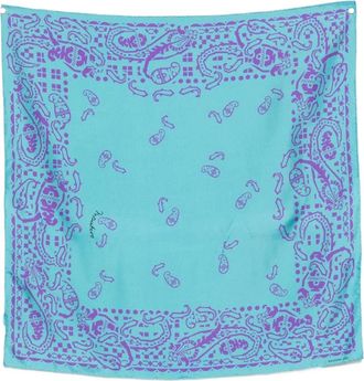 Mantero 1902 Foulard in seta con stampa paisley - - Accessories - Donna - Blu - ONE SIZE