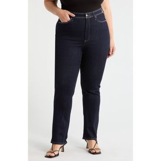 NYDJ Marilyn Cuffed Straight Leg Jeans in Morningtides at Nordstrom, Size 14W