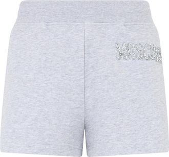 Moschino Korte Broeken, Dames, Grijs, S, Katoen, Elegante lichtgewicht stoffen shorts